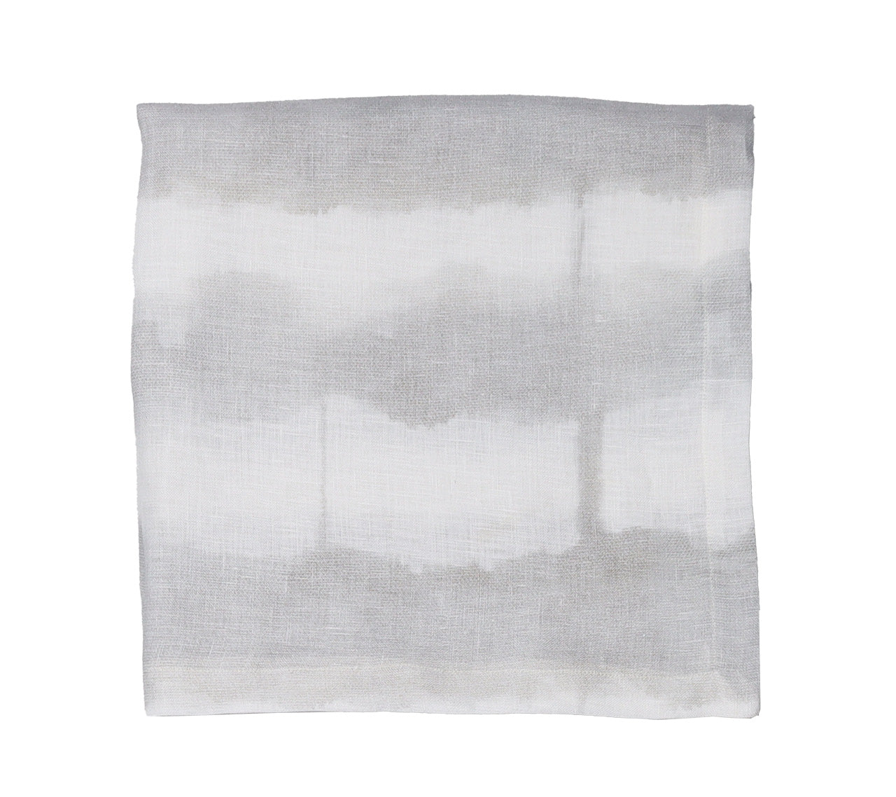 Kim Seybert Luxury Watercolor Stripe Tablecloth in White & Gray
