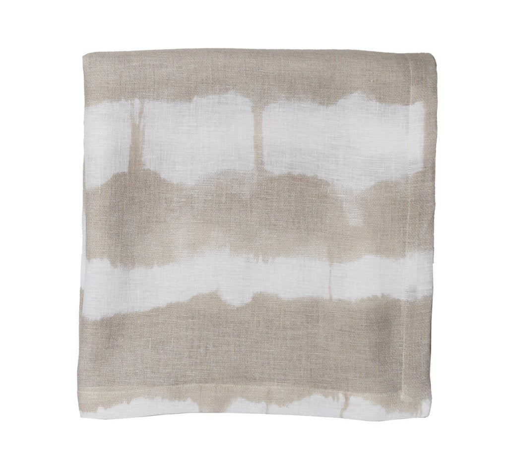 Kim Seybert, Inc.Watercolor Stripe Tablecloth in White & NaturalTablecloths