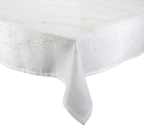 Pin Dot Tablecloth in Gold & Silver