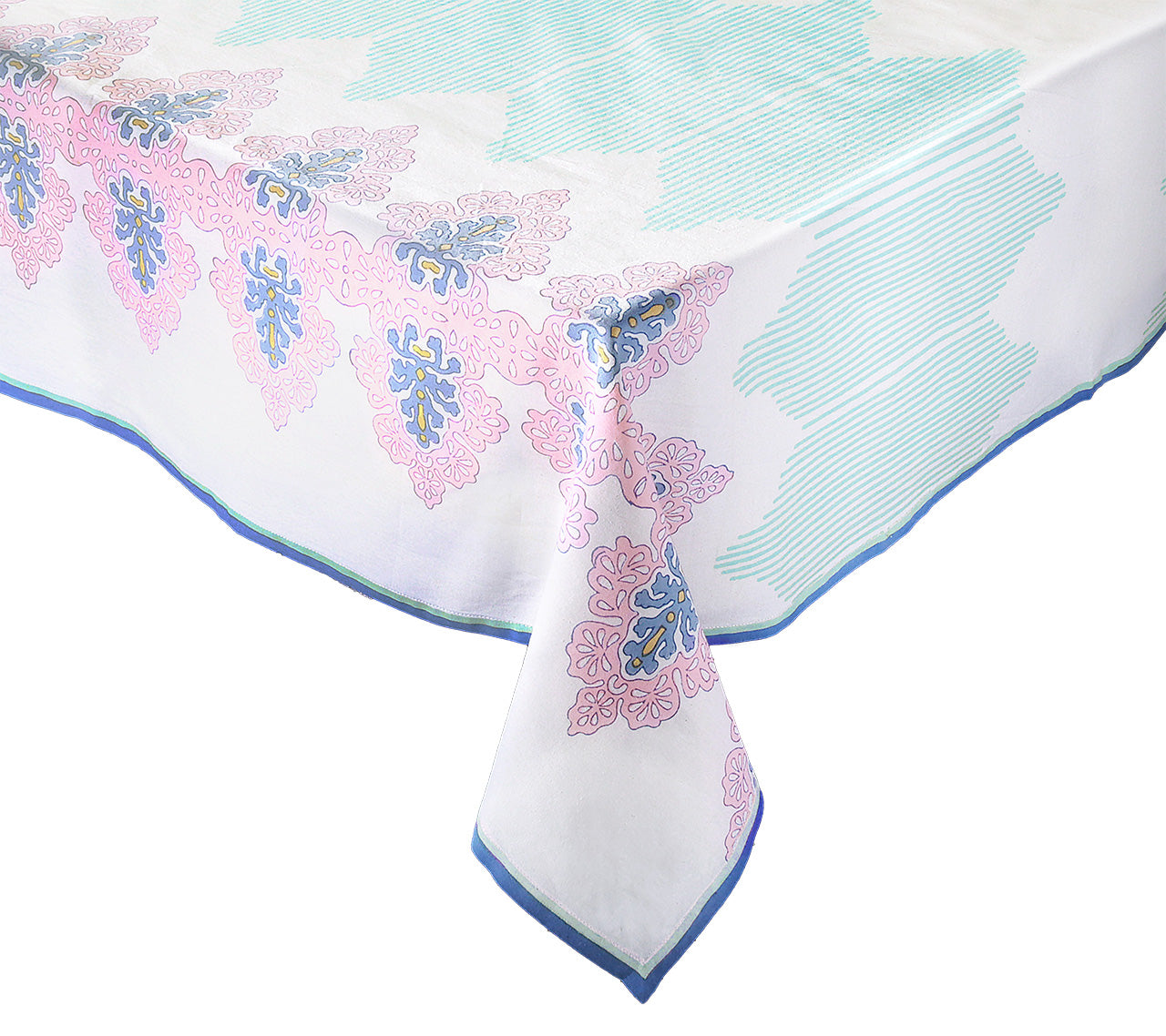 Filigree Tablecloth in White & Sorbet