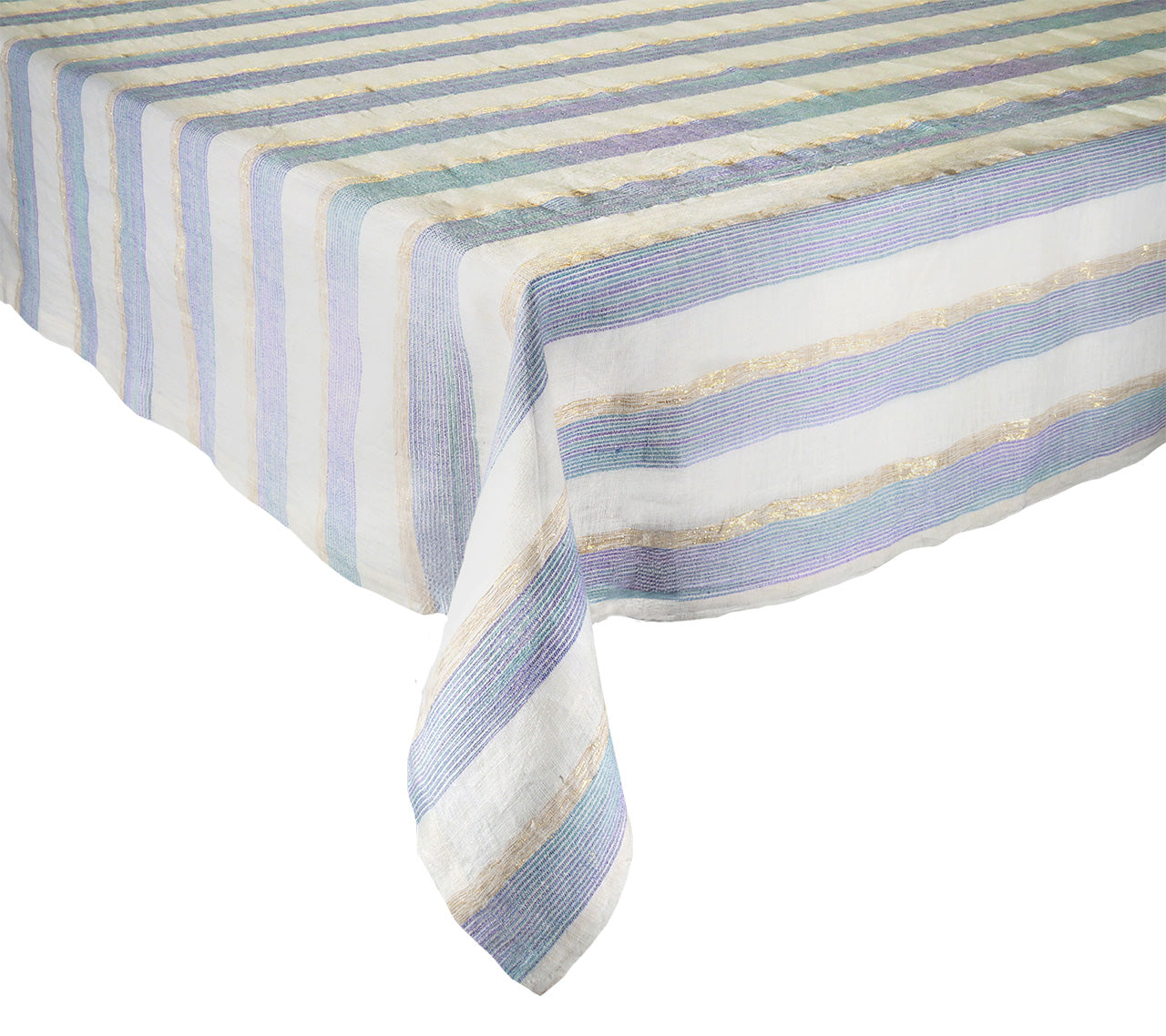 Broad Stripe Tablecloth in Blue & White