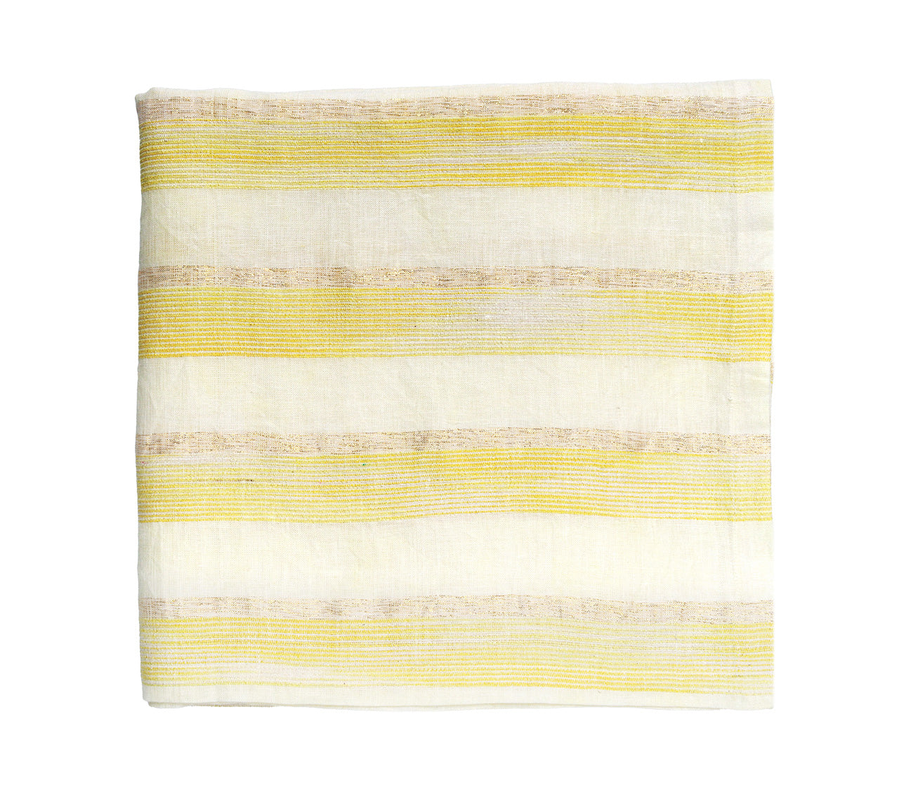 Broad Stripe Tablecloth in Yellow & White