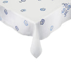 Carnation Tablecloth in White & Blue