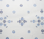 Carnation Tablecloth in White & Blue