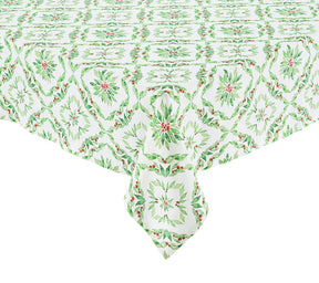 Kim Seybert, Inc.Laurel Tablecloth in White & Green