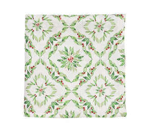 Kim Seybert, Inc.Laurel Tablecloth in White & Green