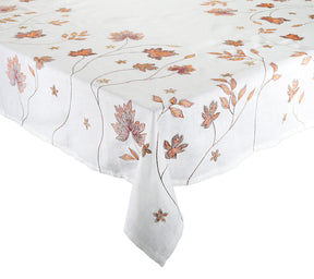 Maple Hues Tablecloth in White & Multi 54x108"
