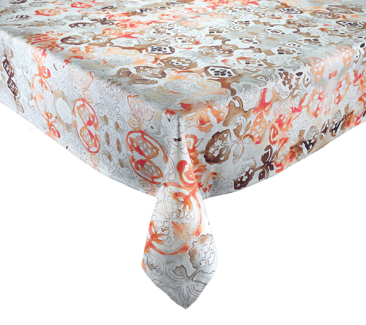Giverny Tablecloth in Natural & Brown