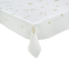 Gilded Breeze Tablecloth in White, Gold & Silver 54x126"