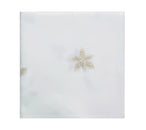 Gilded Breeze Tablecloth in White, Gold & Silver 54x126"