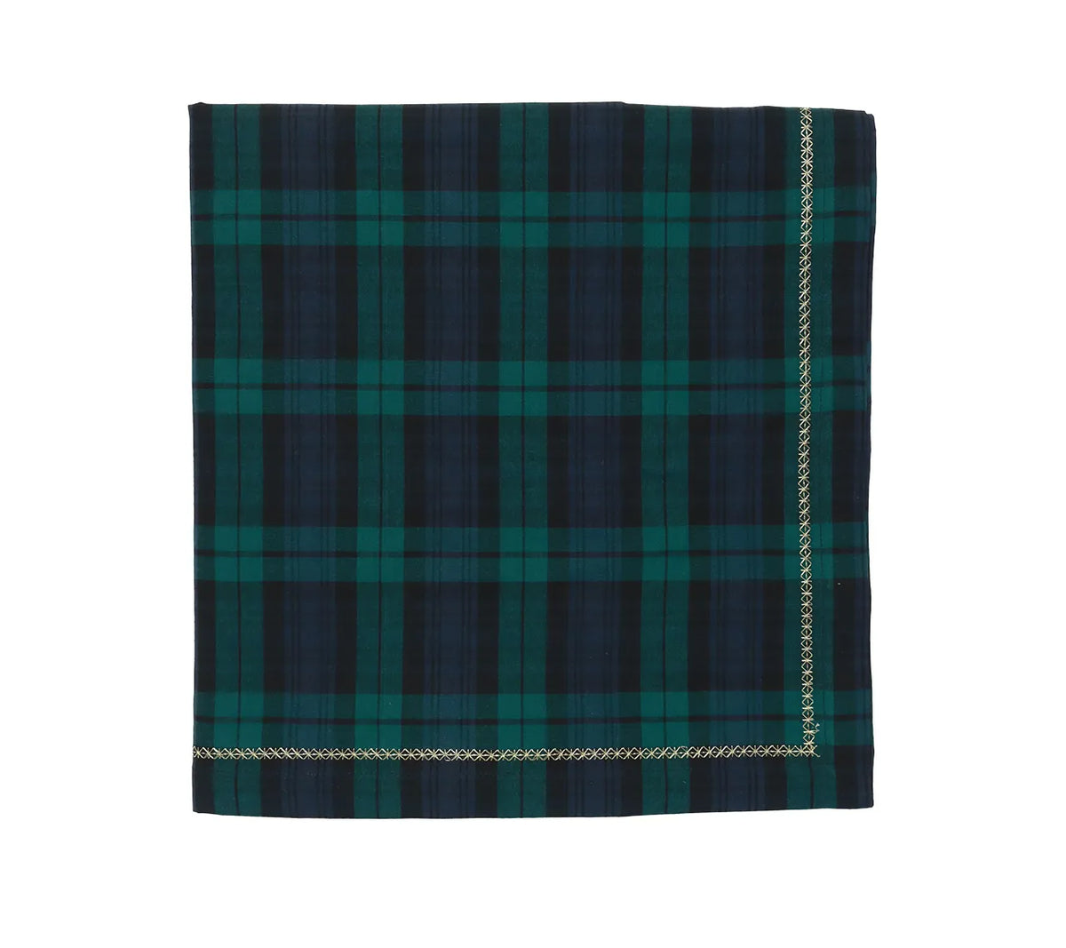 Watchplaid Tablecloth in Blue and Green 54"x126"