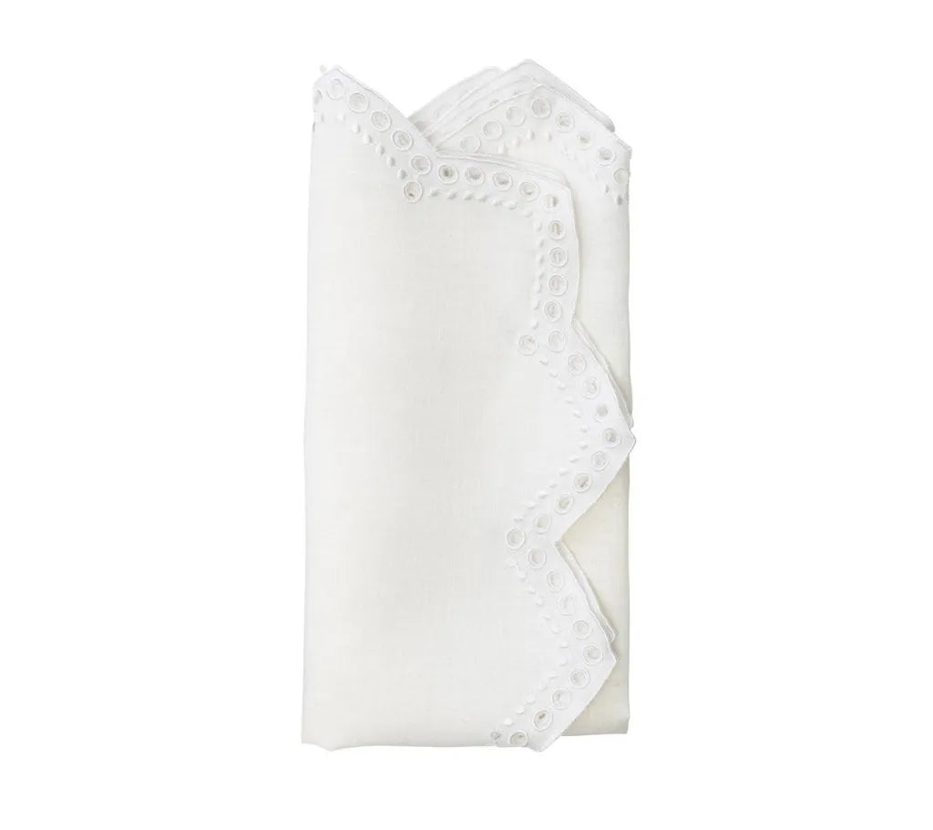 Tapestry Napkin in White, Set of 4