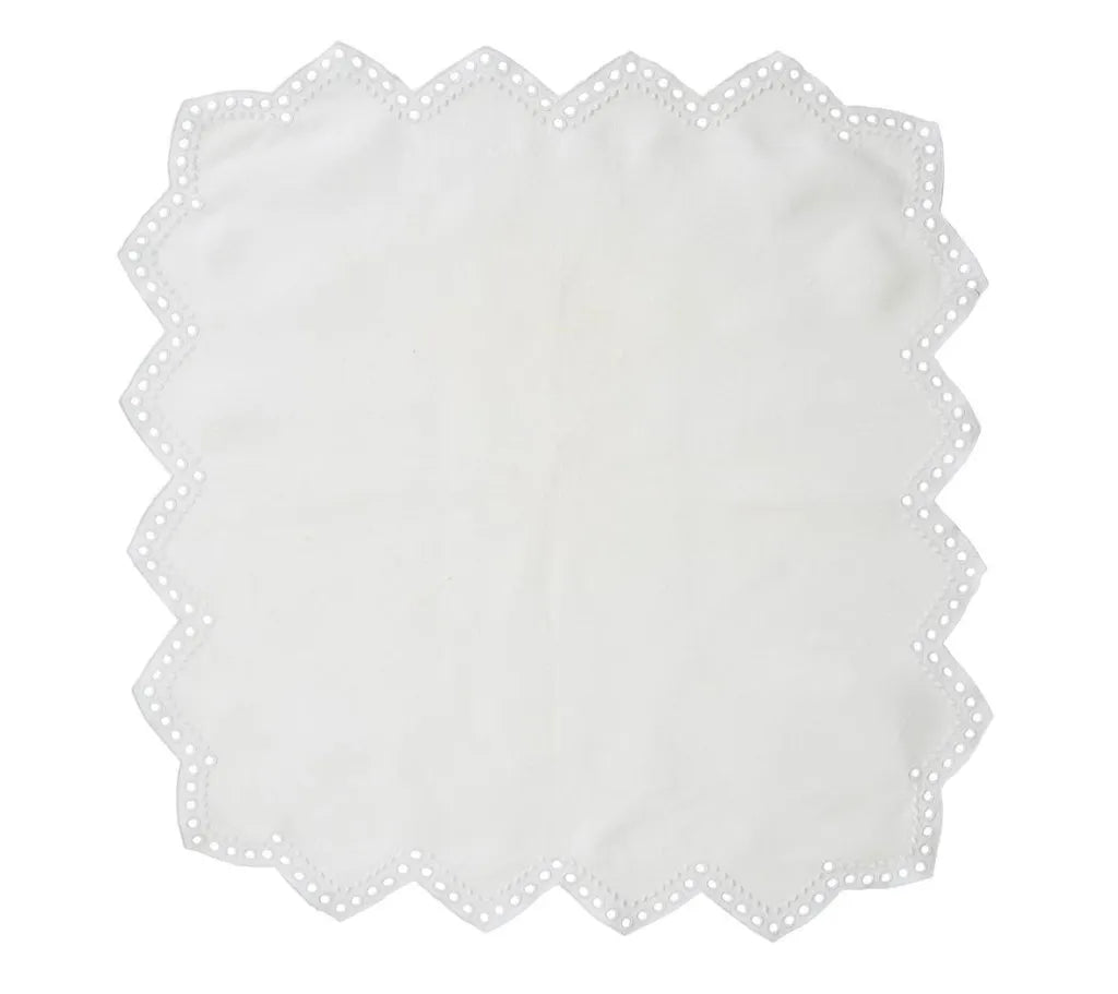 Tapestry Napkin in White, Set of 4