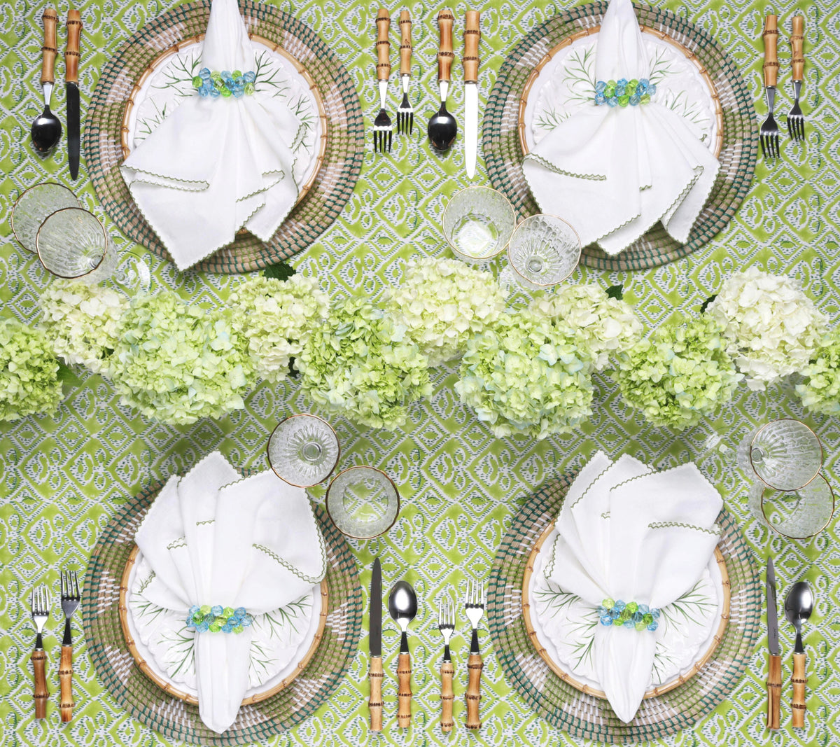 Alfresco Tablecloth in Olive & Green