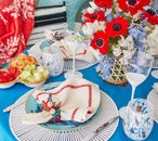 Jardin Napkin in White & Coral, Set of 4