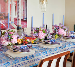 Mira Tablecloth in Lilac & Blue