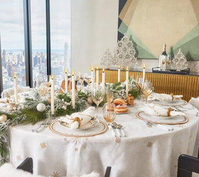 Enamor Placemat in White & Gold, Set of 4