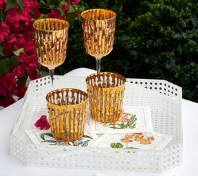 Bamboo Tumbler in Gold, Set of 4
