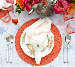 Perennial Placemat in Coral, Set of 4