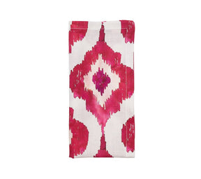 Watercolor Ikat Napkin in Fuchsia, Set of 4