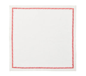 Sample: Filament Napkin in White, Pink & Orange, Set of 4