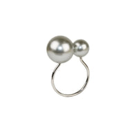 Kim Seybert, Inc.Pearl Napkin Ring in Gray & Silver, Set of 4Napkin Rings