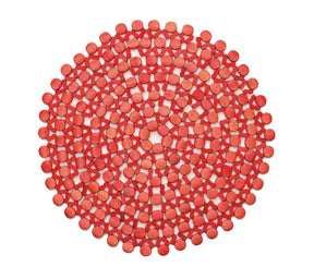 Kim Seybert, Inc.Round Bamboo Placemat in Coral, Set of 4Placemats