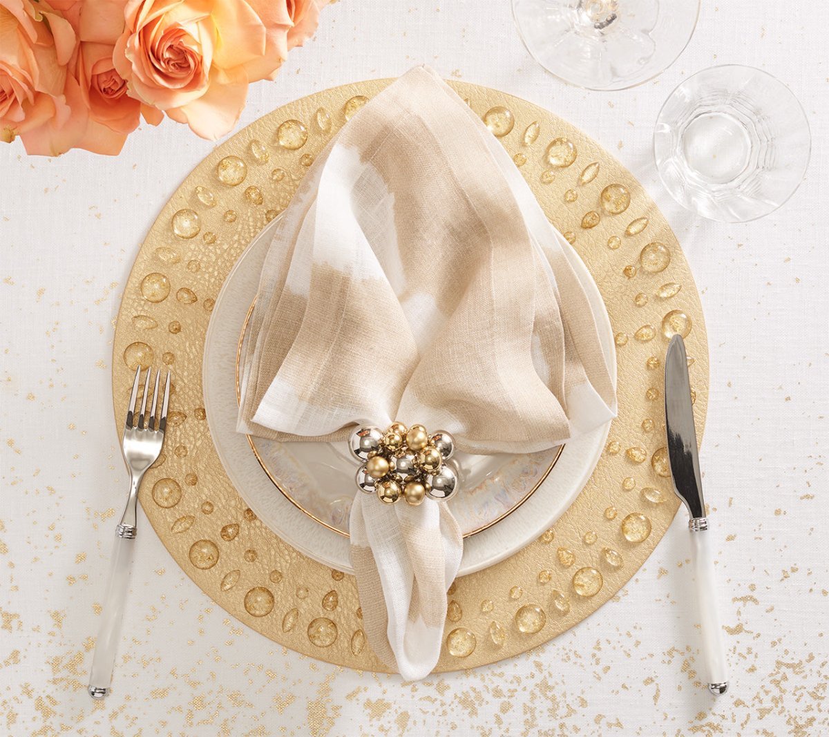 Bauble Napkin Ring in Gold & Silver | Kim Seybert