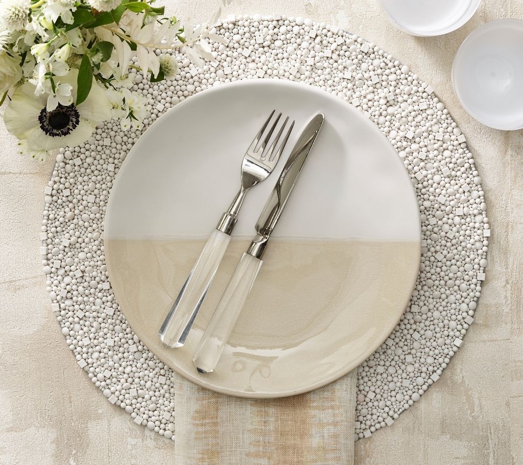 Bianco Placemat in White, Set of 4