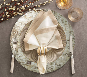 Chalet Placemat in Natural & Silver, Set of 4