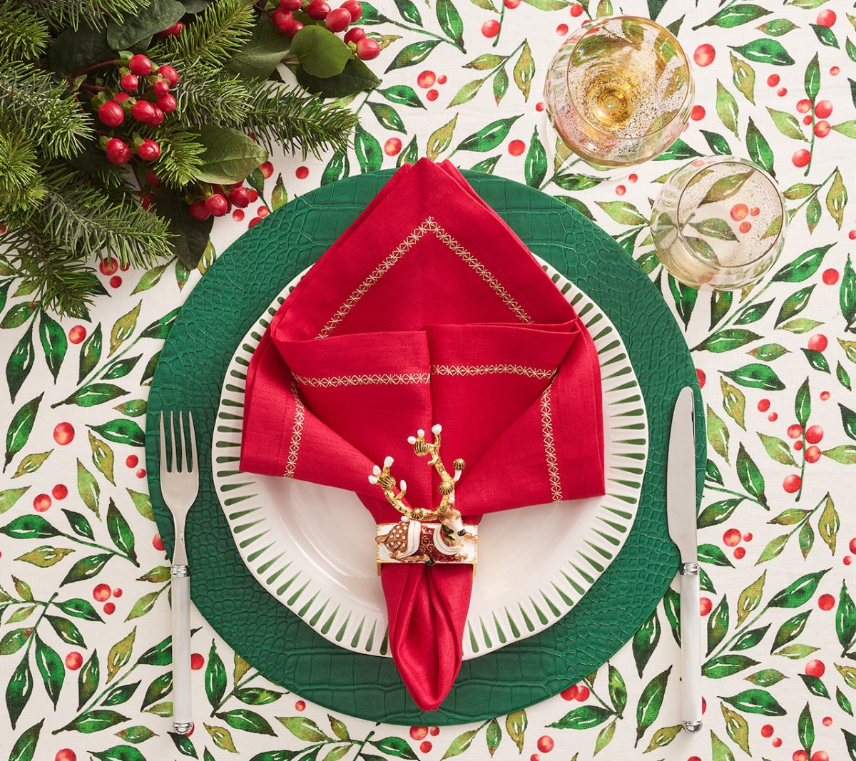Classic Napkins in Earth Tones, Set of 4