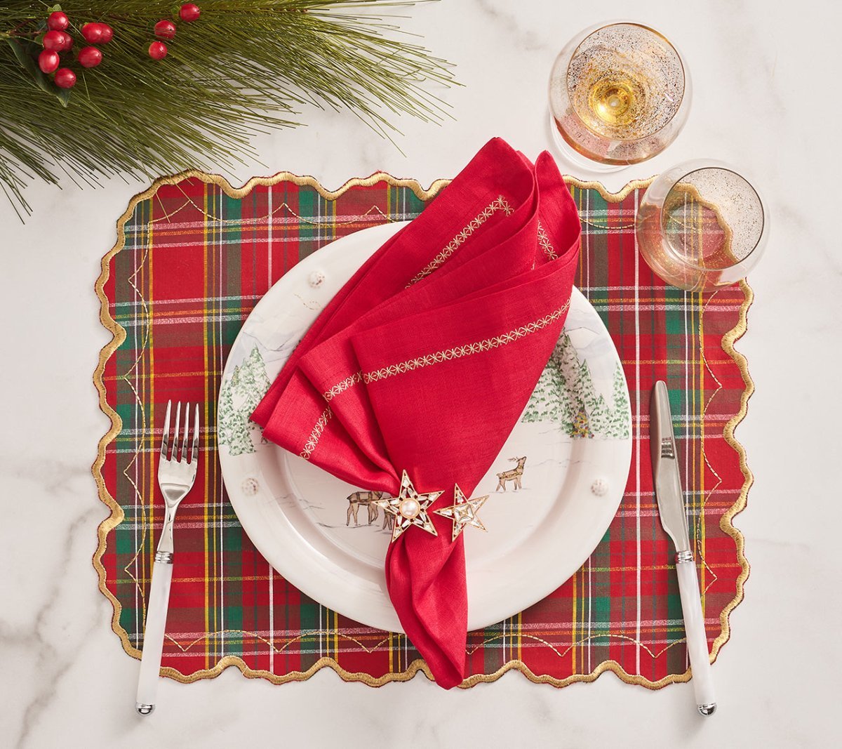 Classic Napkins in Earth Tones, Set of 4