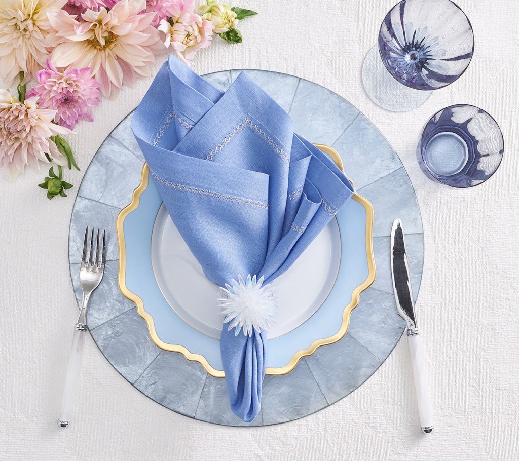 Classic Napkins in Blues, Set of 4