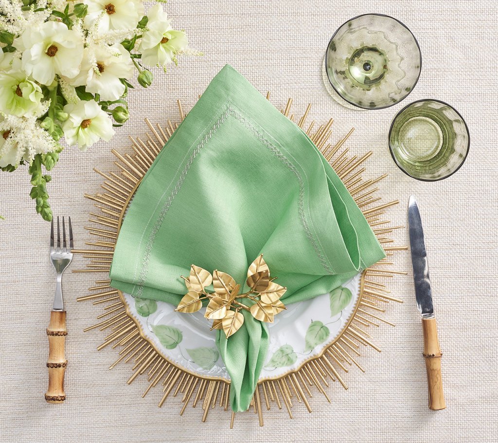 Classic Napkins in Greens, Set of 4