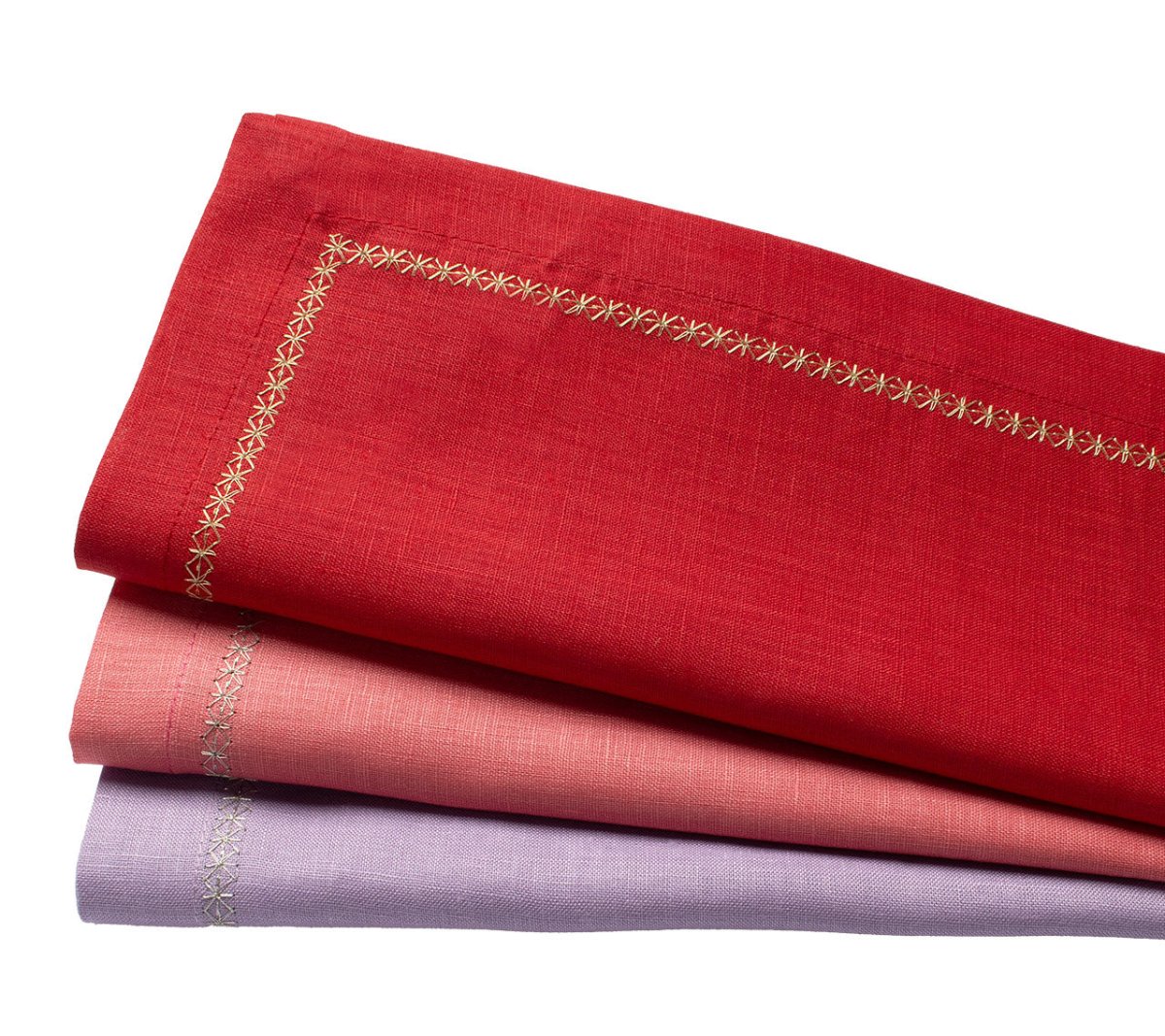 Kim Seybert, Inc.Classic Napkins in Reds to Purples, Set of 4Napkins