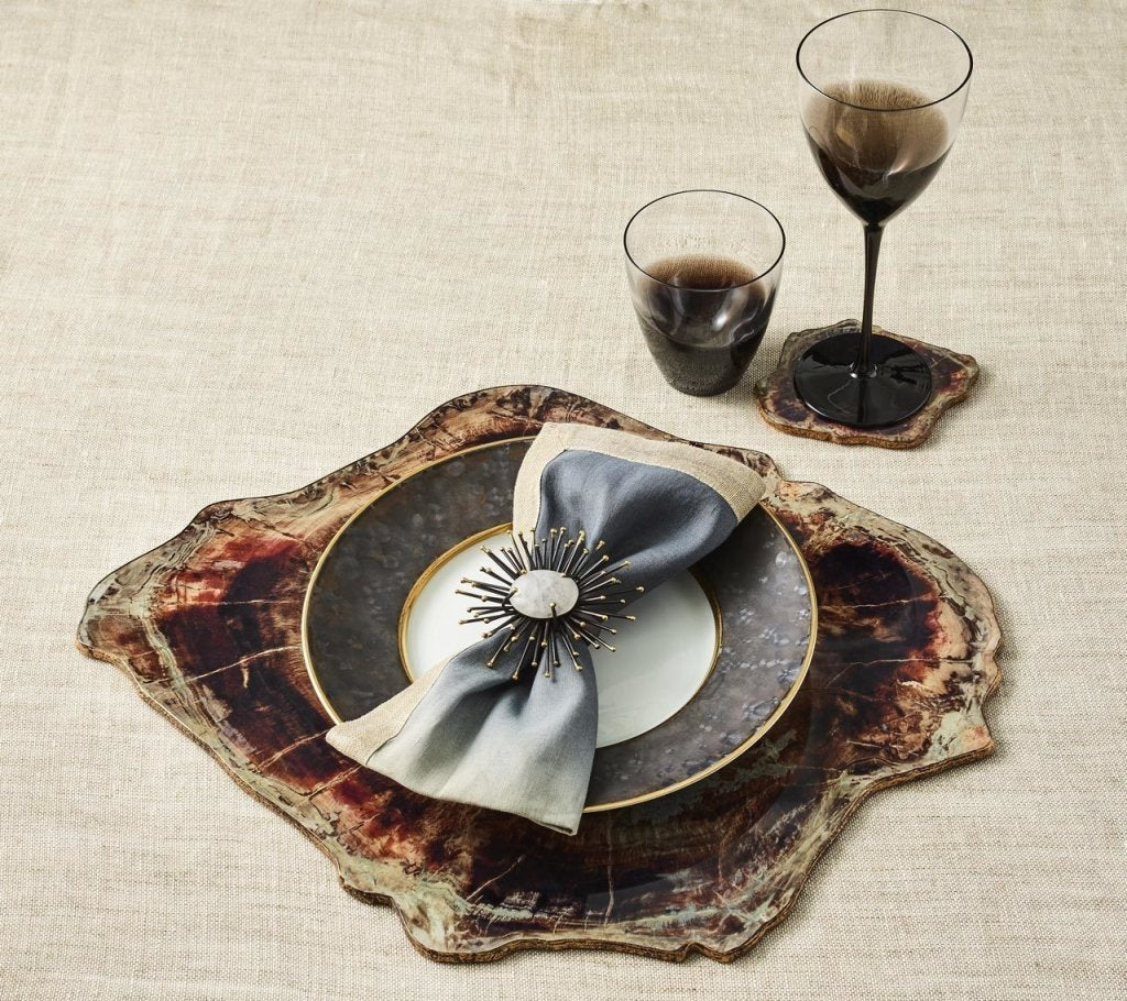 Kim Seybert Fossil Drink Coasters - Thumbnail 2