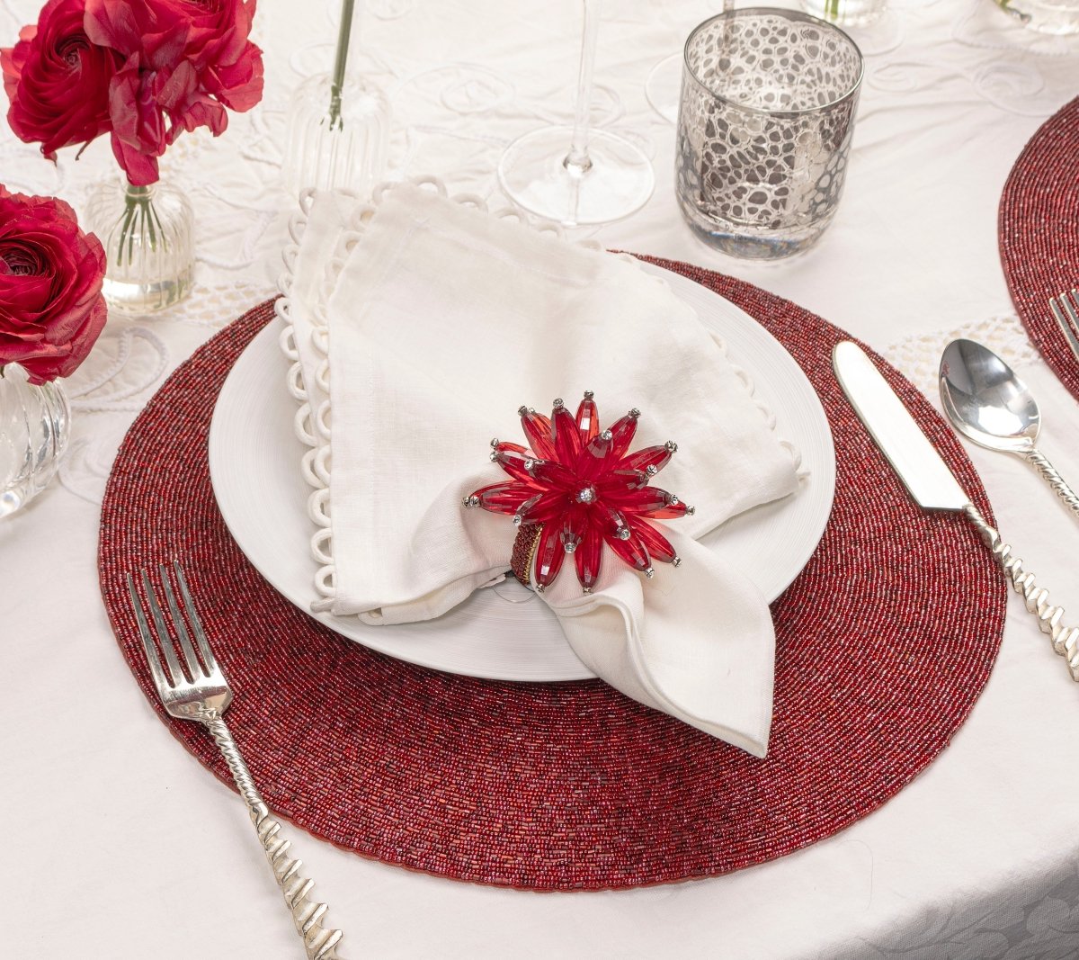 Kim Seybert, Inc.Confetti Placemat in Red, Set of 4Placemats