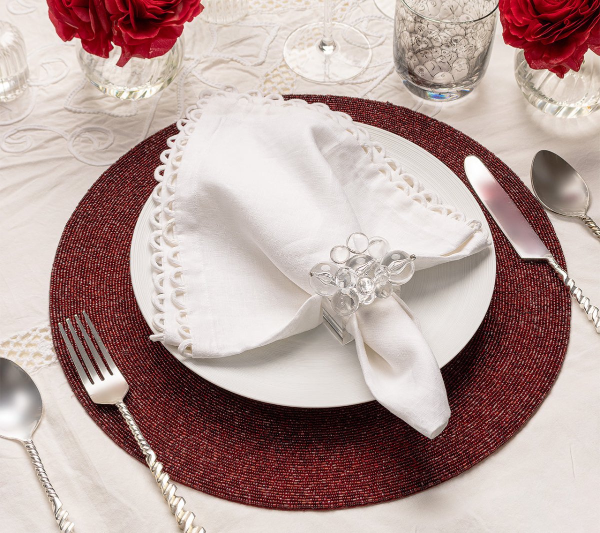 Kim Seybert, Inc.Confetti Placemat in Red, Set of 4Placemats