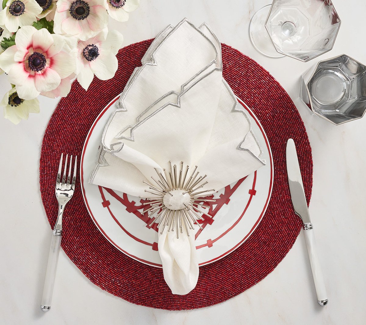 Confetti Placemat in Red | Kim Seybert