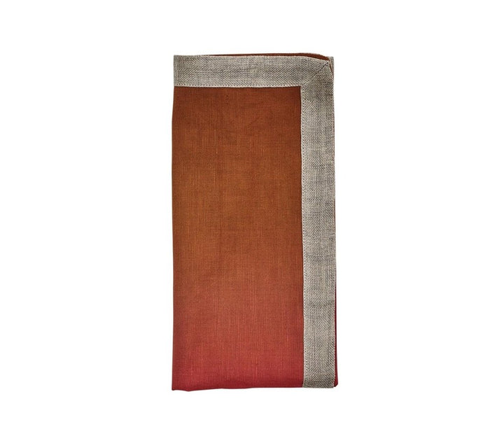 Kim Seybert, Inc.Dip Dye Napkin in Cranberry & Orange, Set of 4Napkins