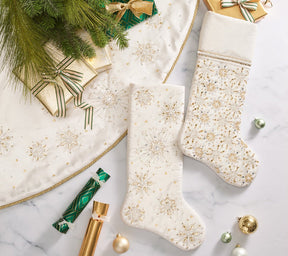 Kim Seybert, Inc.Crystal Frost Stocking in White, Gold & SilverHome Decor