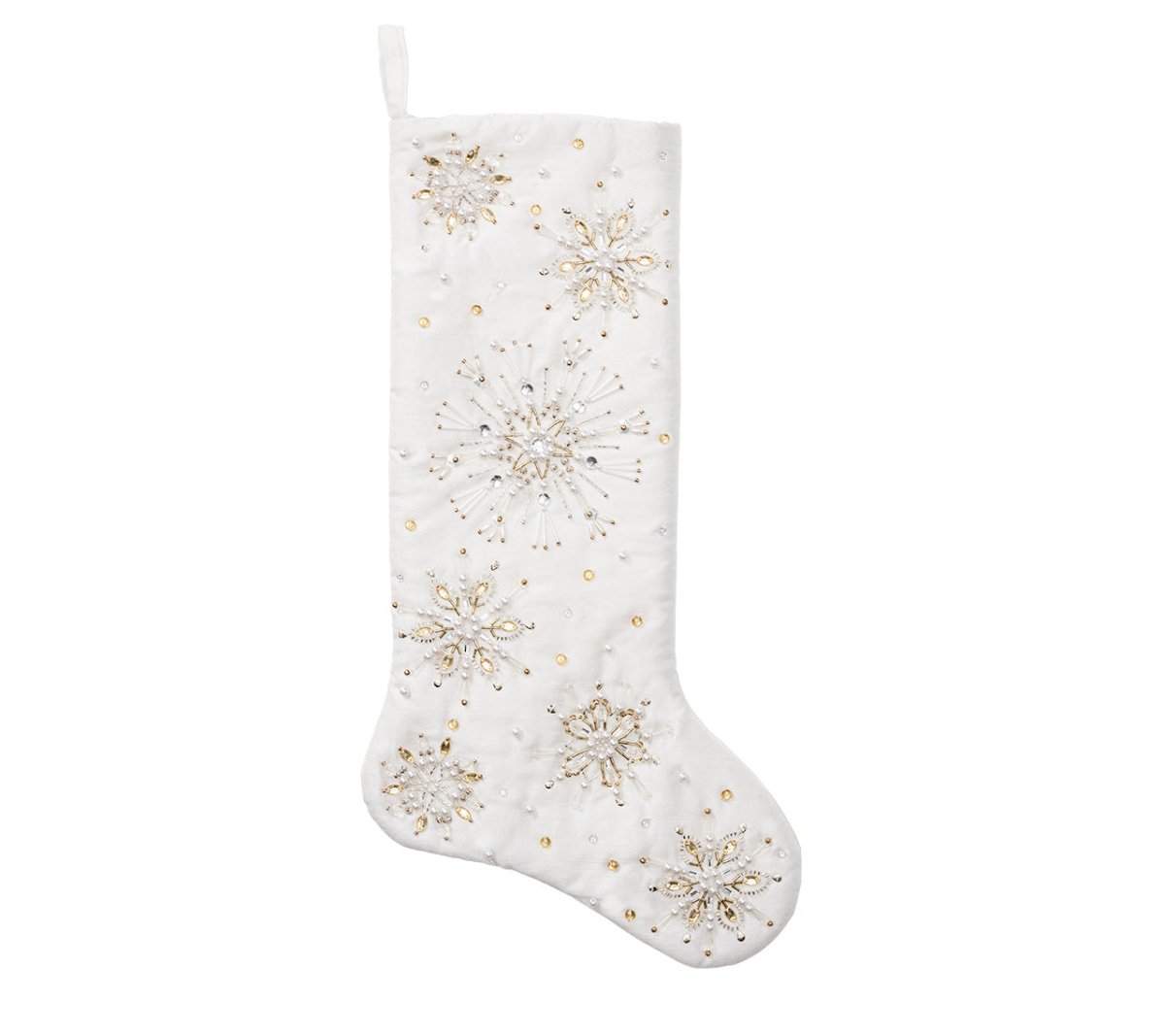 Kim Seybert, Inc.Crystal Frost Stocking in White, Gold & SilverHome Decor