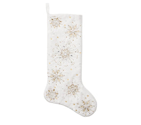 Kim Seybert, Inc.Crystal Frost Stocking in White, Gold & SilverHome Decor