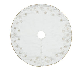 Kim Seybert, Inc.Crystal Frost Tree Skirt in White, Gold & SilverHome Decor