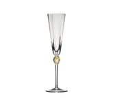 Kim Seybert, Inc.Daphne Flute in Clear & Gold, Set of 4Glassware