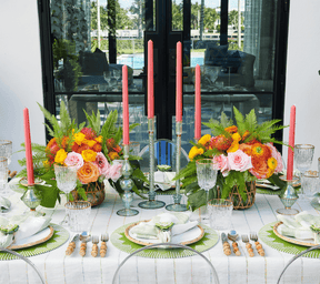 Blossom Candle Holder in Green