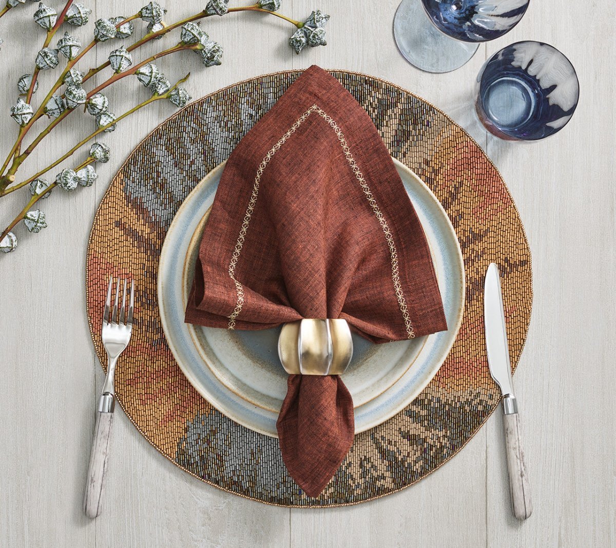Desert Napkin Ring in Gold & Silver | Kim Seybert