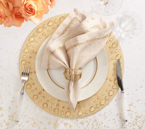 Kim Seybert, Inc.Dew Drops Placemat in Gold, Set of 4Placemats