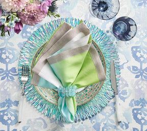 Dip Dye Napkins in Cool Tones, Set of 4