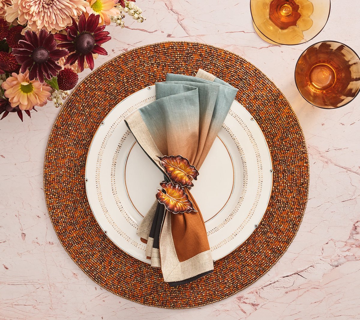 Kim Seybert, Inc.Dip Dye Napkins in Earth Tones, Set of 4Napkins